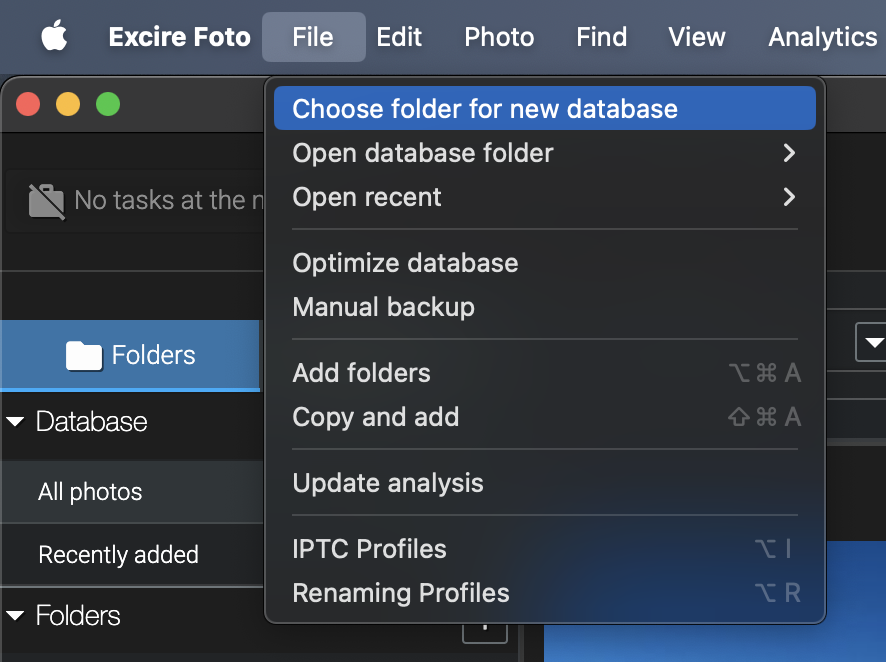 Create the first and additional databases - Excire Learning Center