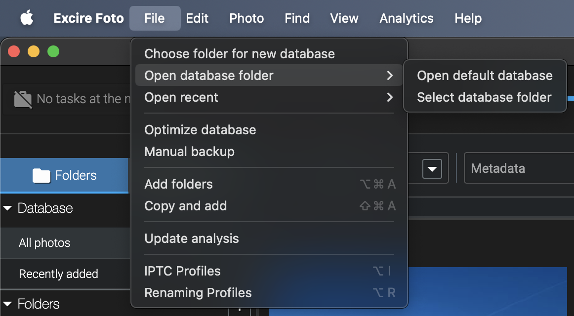 Create the first and additional databases - Excire Learning Center